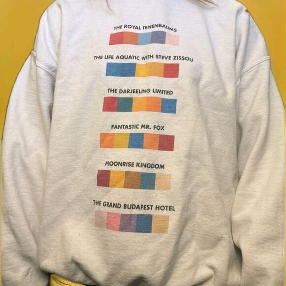 Wes Anderson Colors Tenenbaum Hoodie Sweatshirt Medium New A120 Excellent Soft - Picture 1 of 6